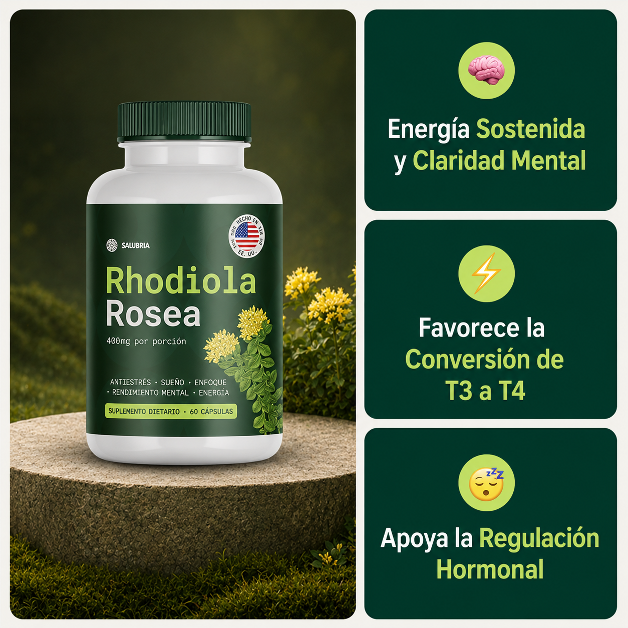 NAD Resveratrol - Cápsulas de Reparación Celular Antienvejecimiento y Energía Extra 120 Cápsulas